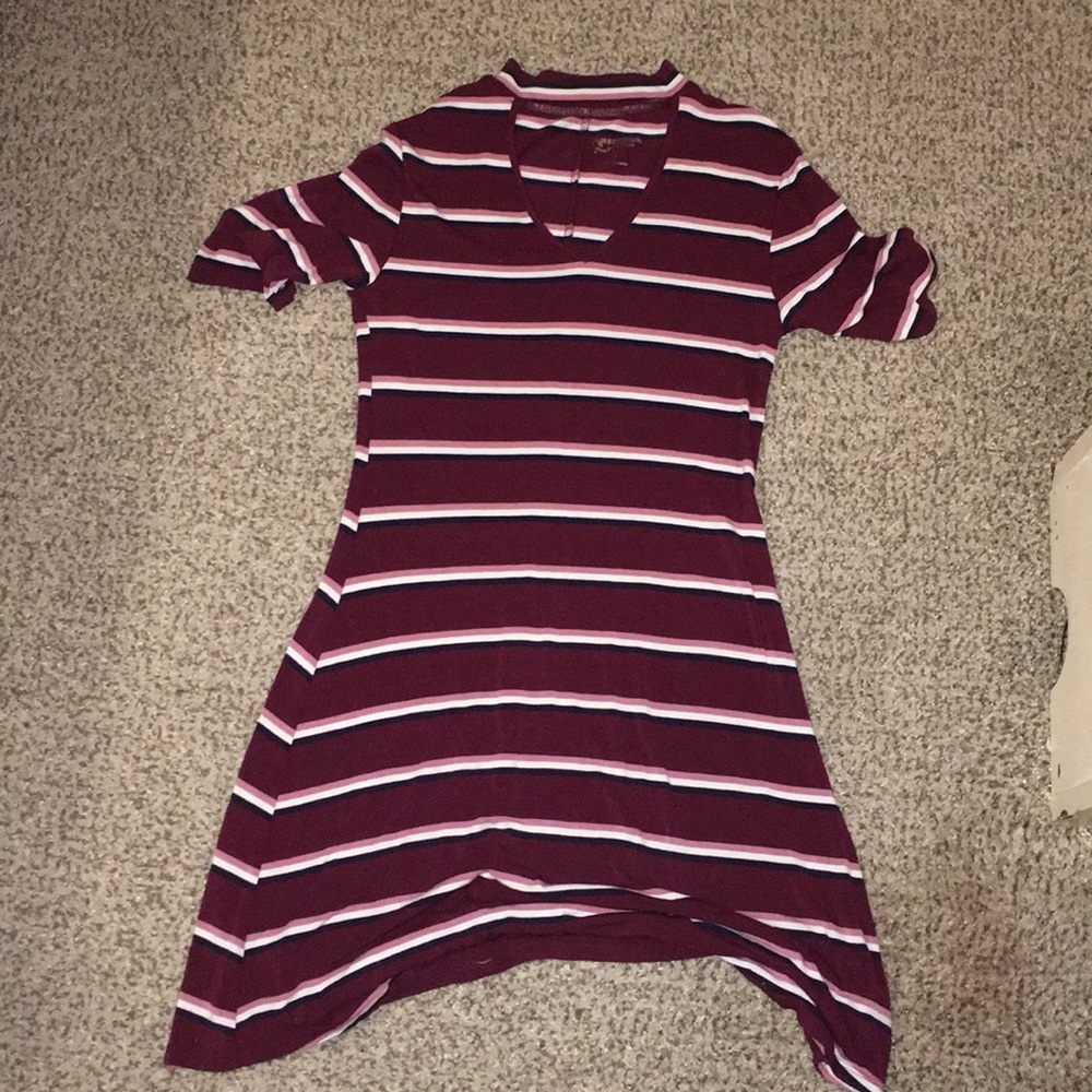 Striped dress w/ cut out front